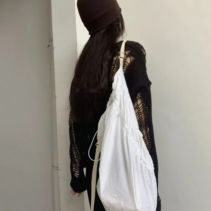 Gothic Hollow Out Knitted Pullovers Sweater