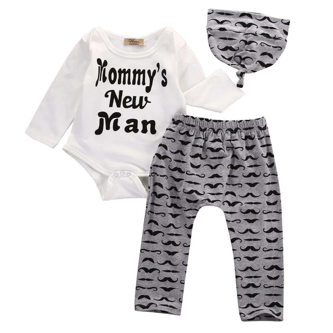 Graphic Print Three Piece Long Sleeve Set