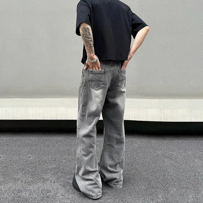 Grey Relaxed Fit Straight-leg Jeans