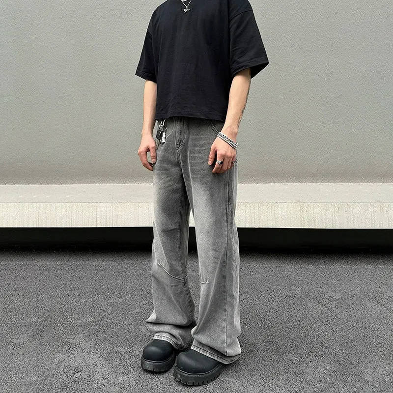 Grey Relaxed Fit Straight-leg Jeans