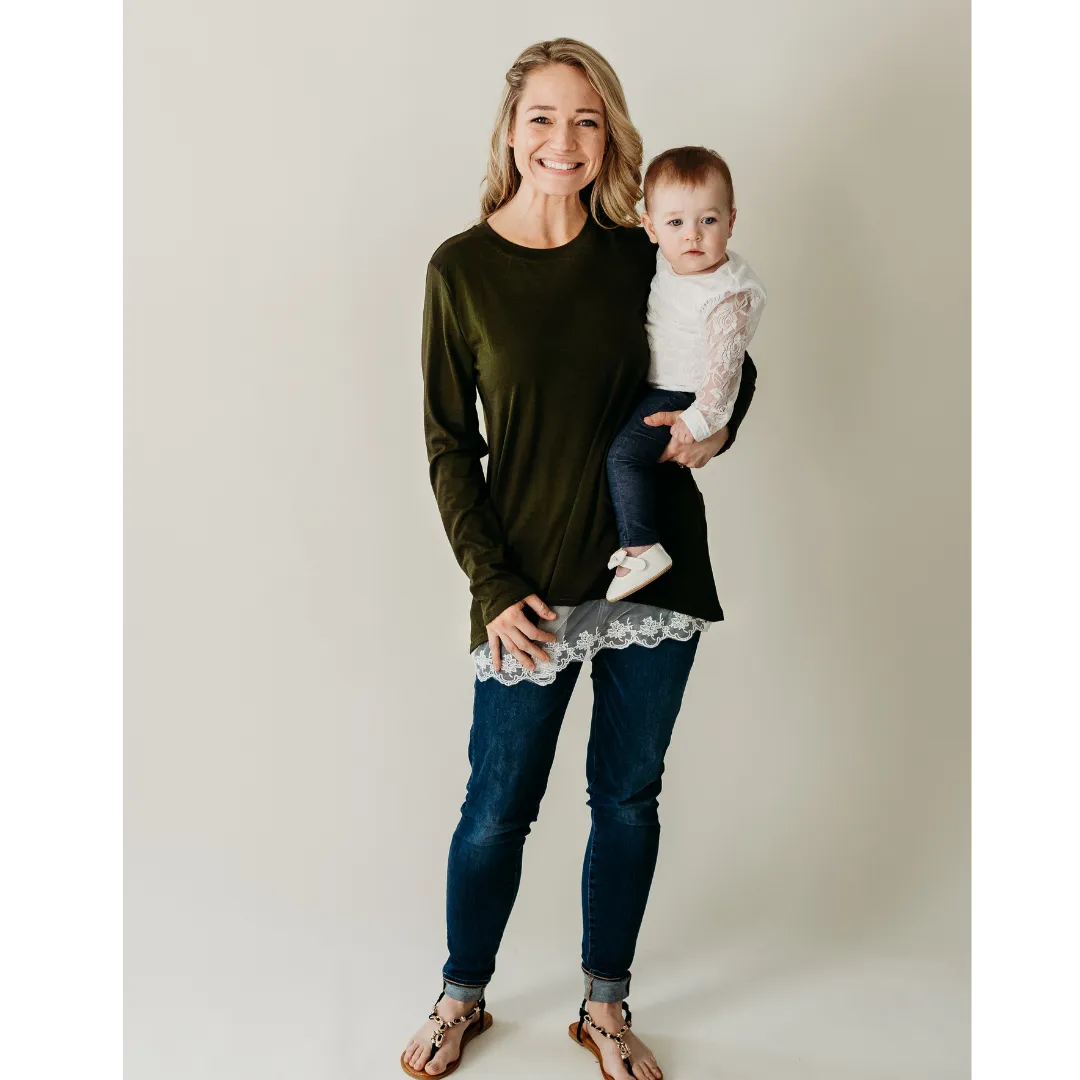 HAHA MAMA Clothing - Mommy & Son Olive Green- Women's Tunic: Women's