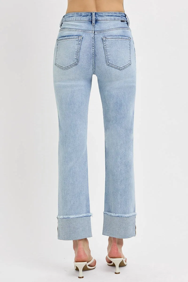 Hailee High Rise Cuff Jeans