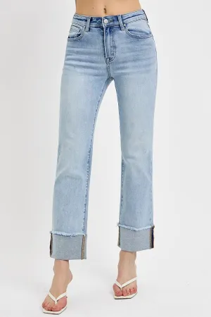 Hailee High Rise Cuff Jeans