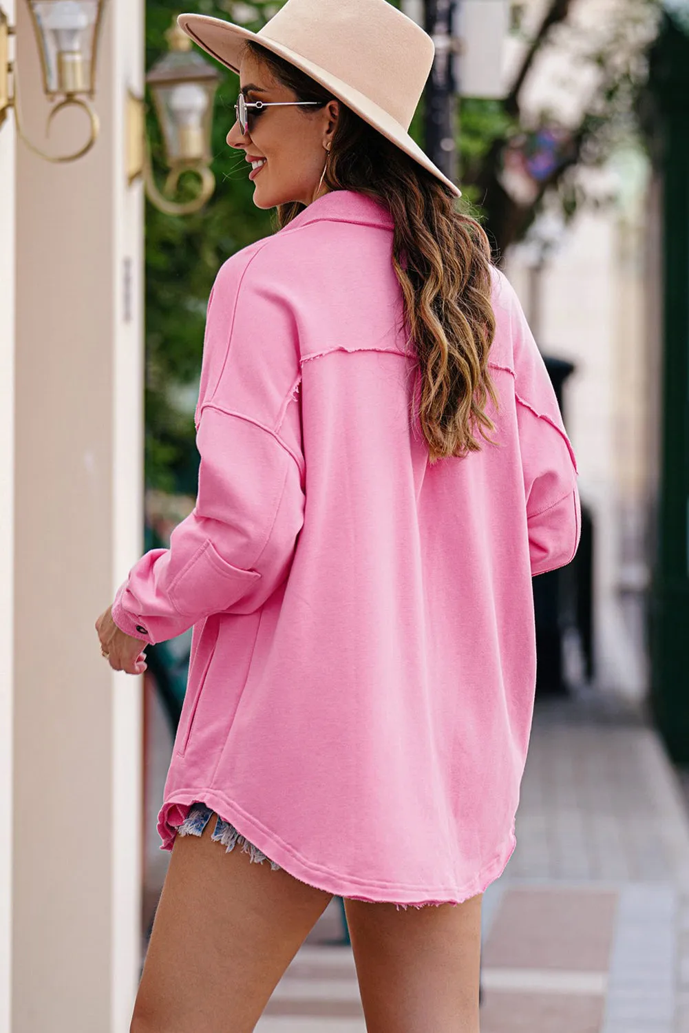 Hastings Button Front Shacket with Pockets