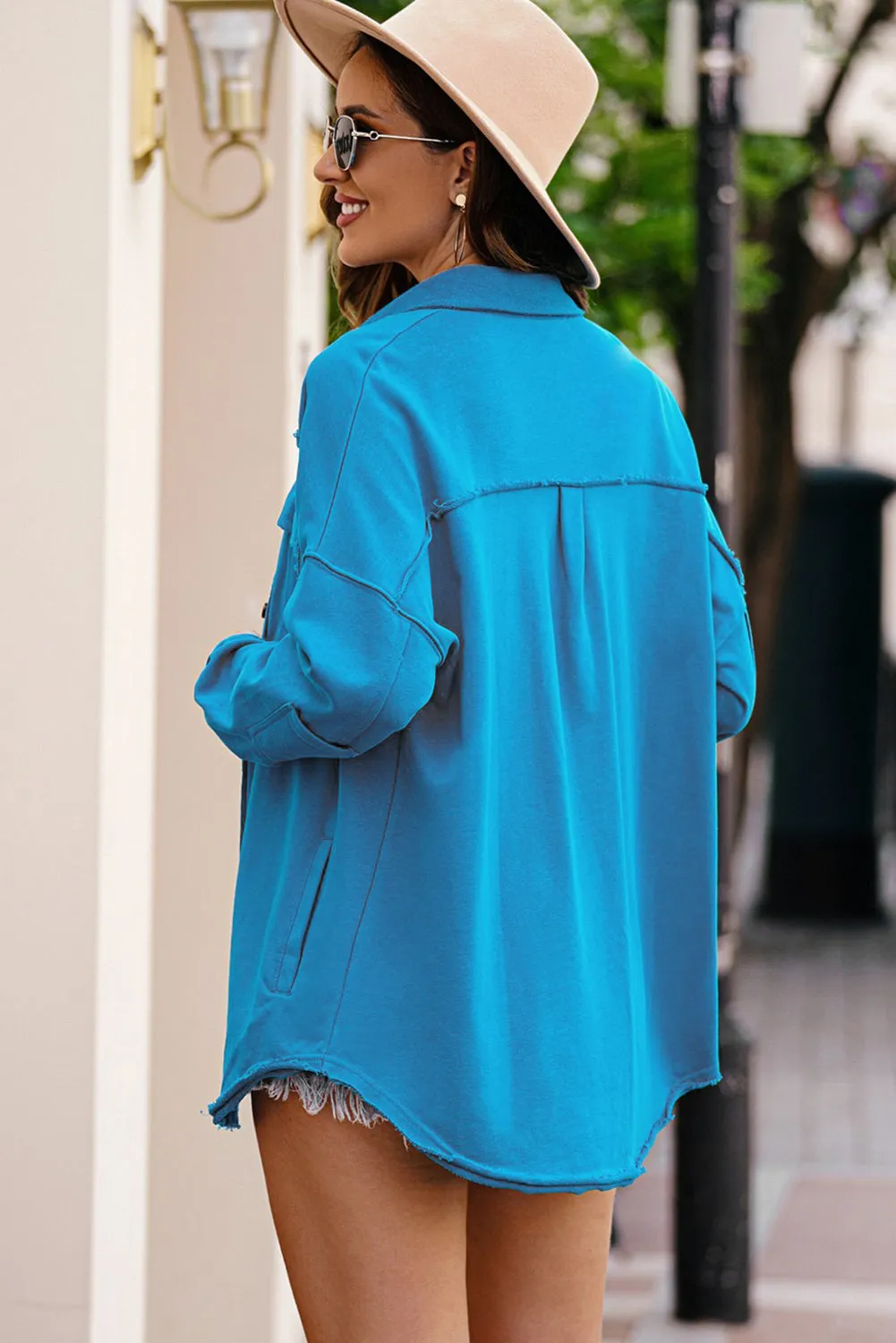 Hastings Button Front Shacket with Pockets
