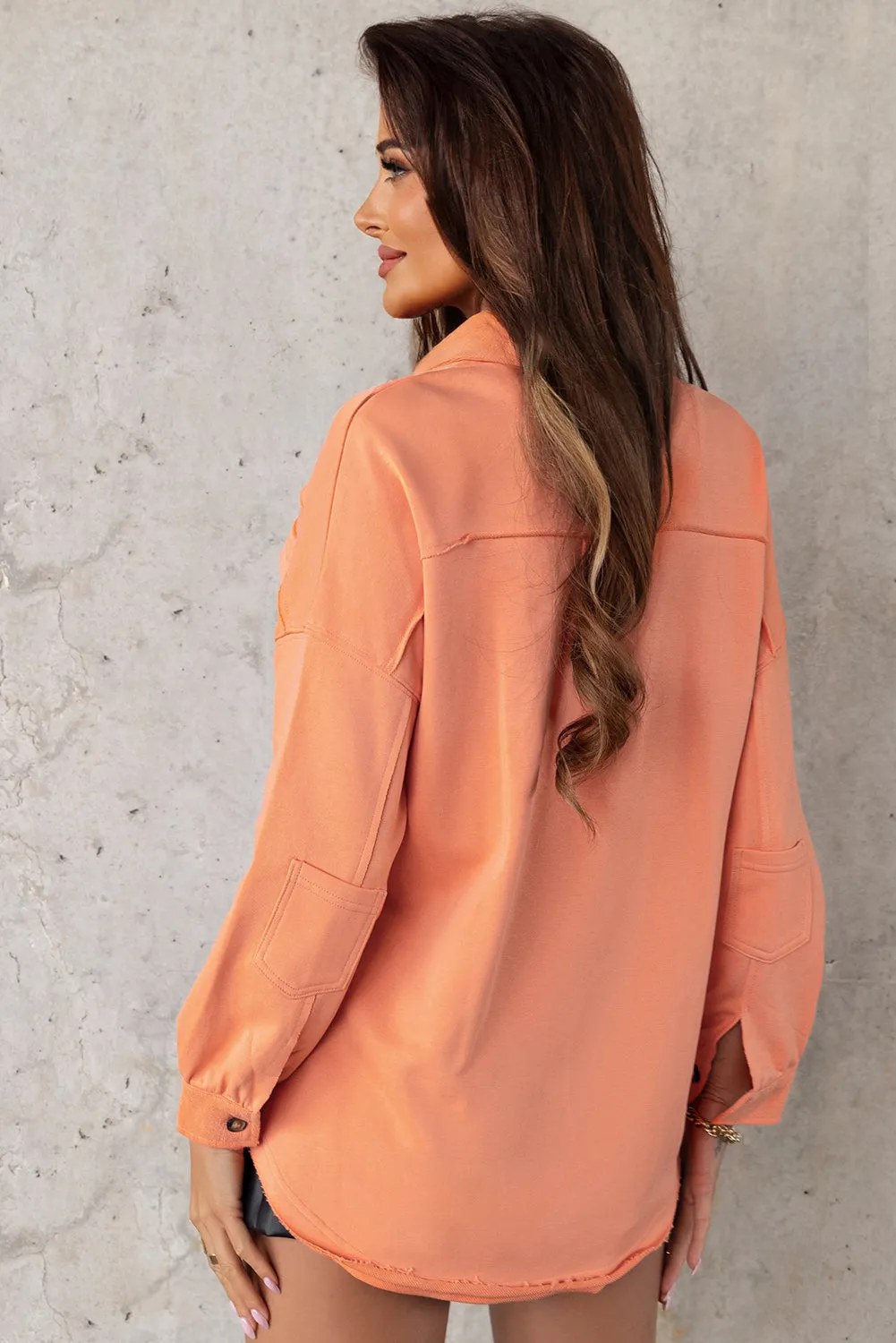 Hastings Button Front Shacket with Pockets