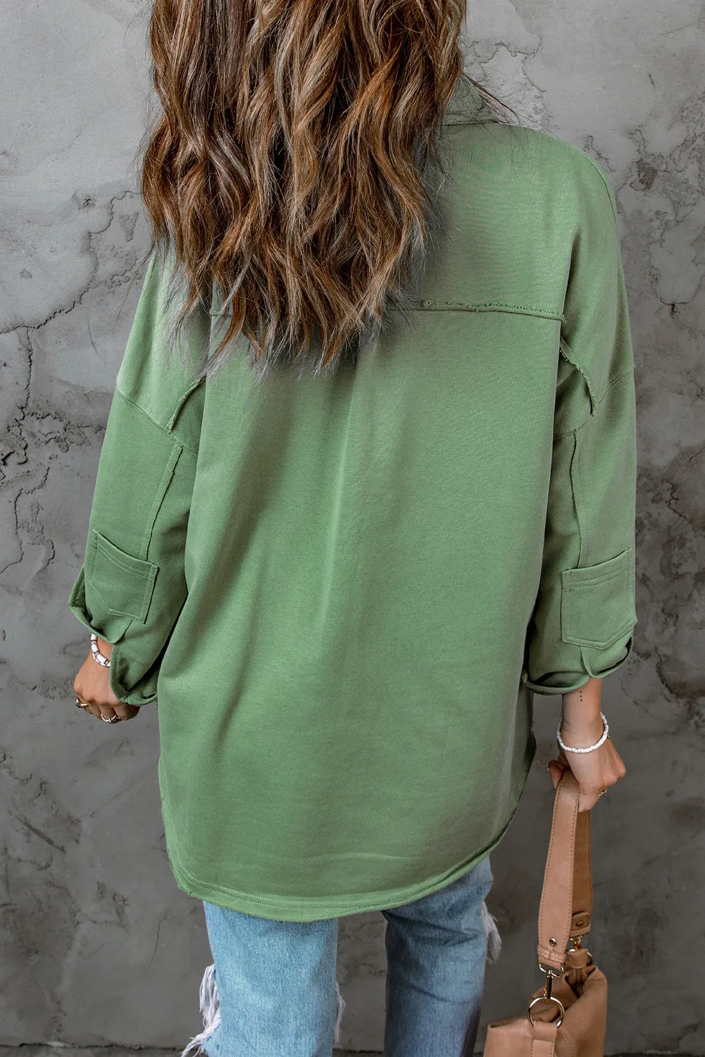 Hastings Button Front Shacket with Pockets