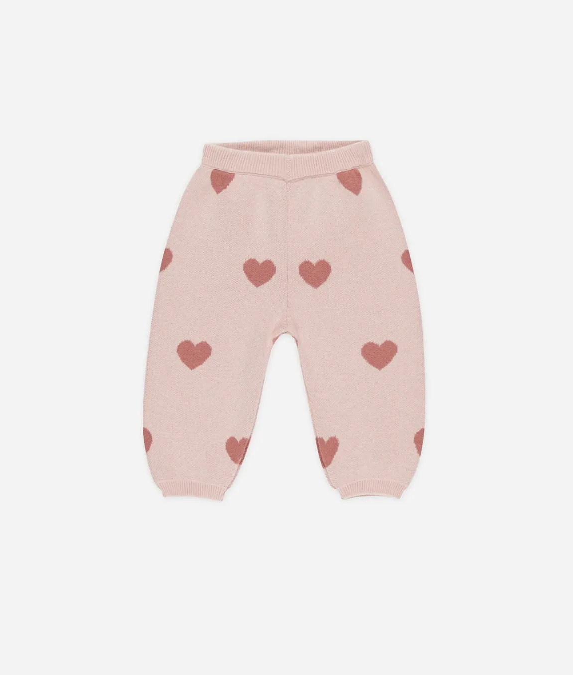 Heart Knit Pants - Bubblegum