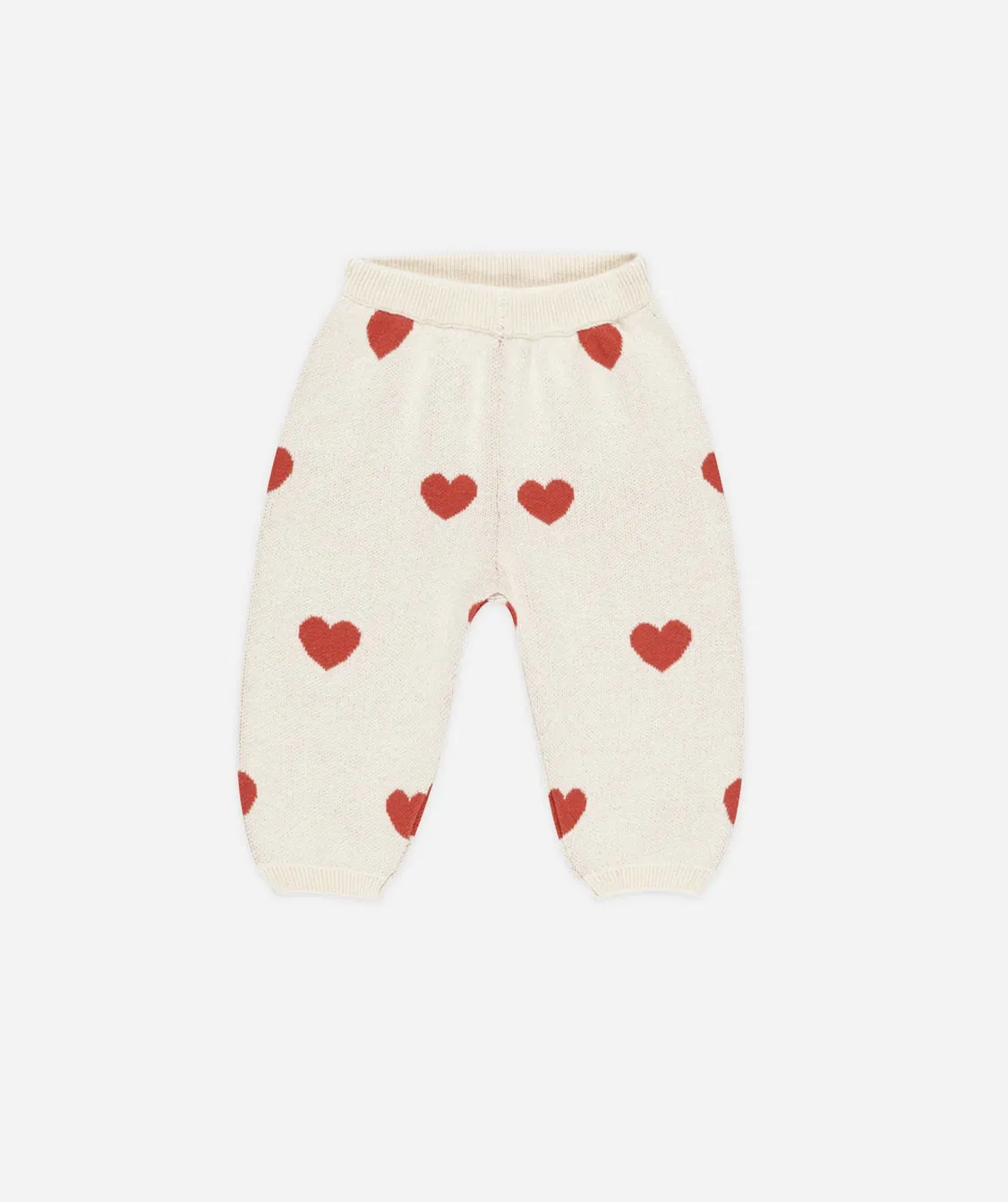Heart Knit Pants- Ivory