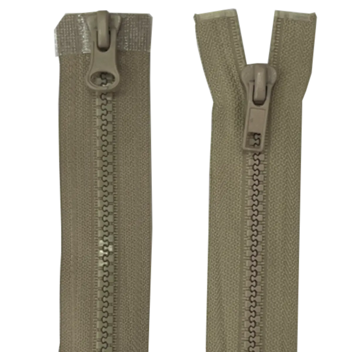 Heavy Duty Moulded Plastic Chunky 2 Way Zip 18" (45cm)