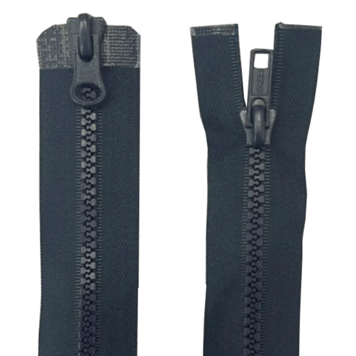 Heavy Duty Moulded Plastic Chunky 2 Way Zip 18" (45cm)