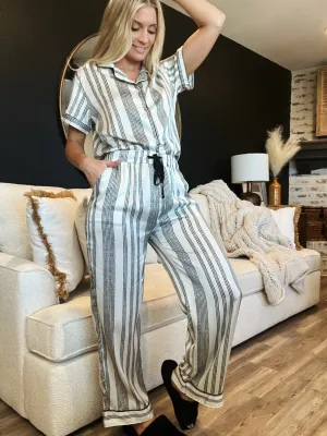 Hello Mello Satin Beauty Pajama Pants-Overnight Oasis