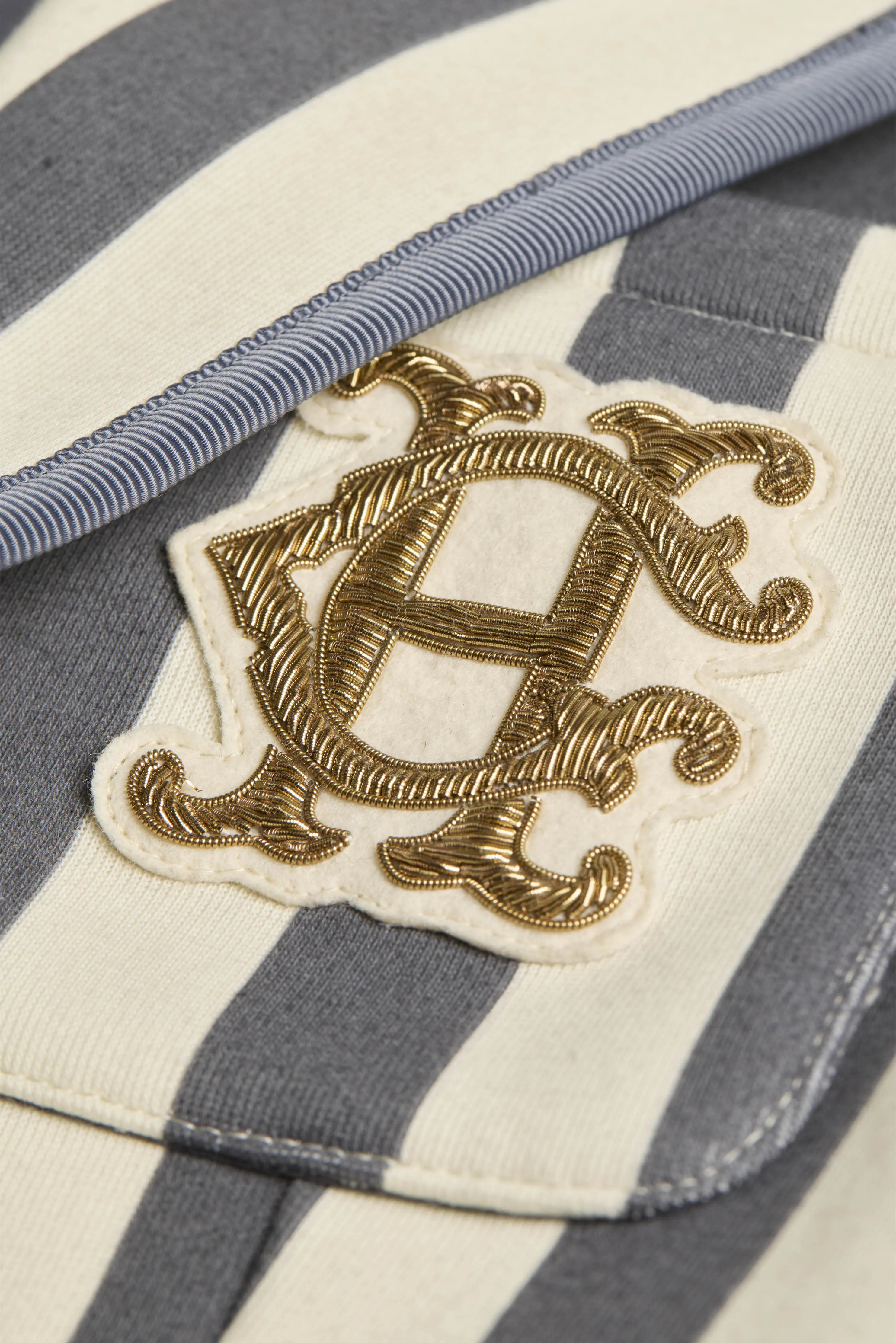 Henley Blazer (Dusty Navy Stripe)