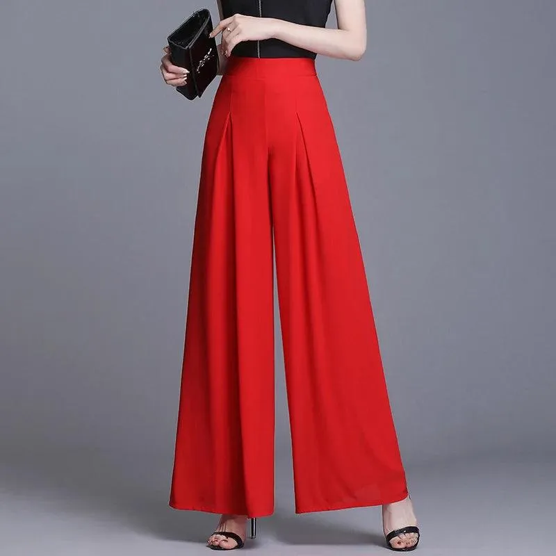 High Waist Wide Leg Trouser Pant