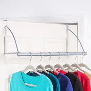 Hold N Storage Over the Door Closet Valet- Over the Door Clothes Organizer Rack and Door Hanger for Clothing or Towel, Home and Dorm Room Storage and Organization
