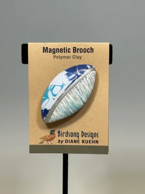 HOLLOW POD POLYMER CLAY MAGNETIC BROOCH  PCB704