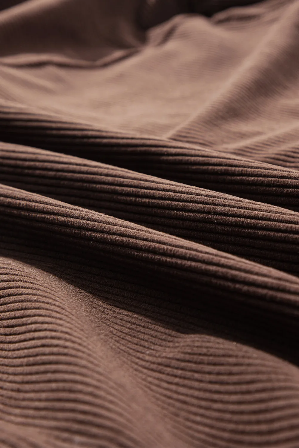 Hooded Drawstring Corduroy Shacket