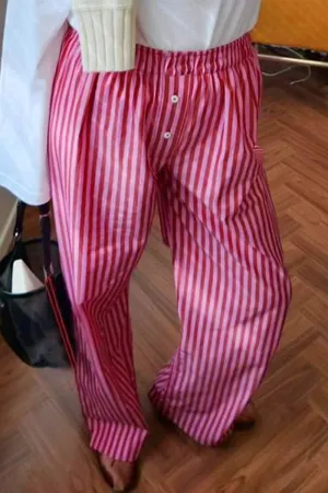 HPR1272 Striped Cozy Lounge Pants