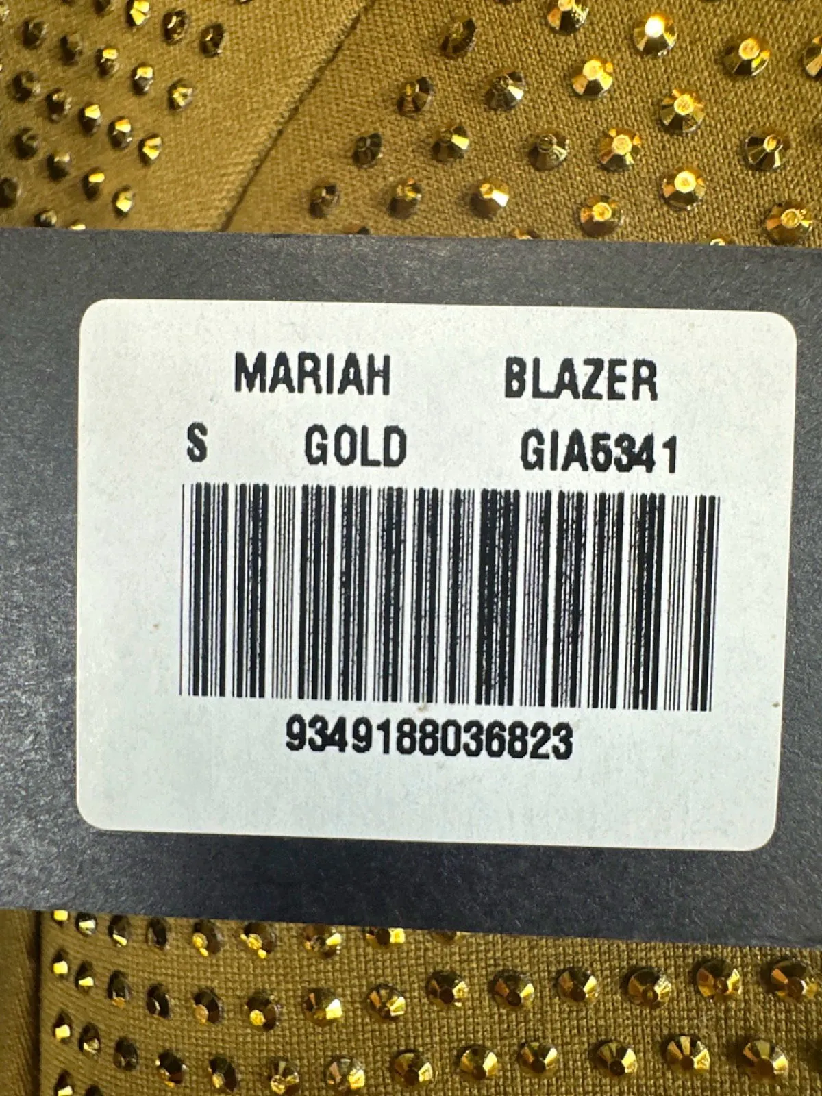 I.AM.GIA Gold Embellished Mariah Blazer UK S