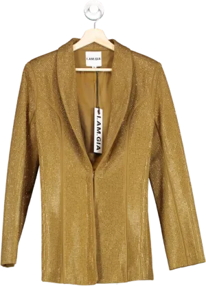 I.AM.GIA Gold Embellished Mariah Blazer UK S