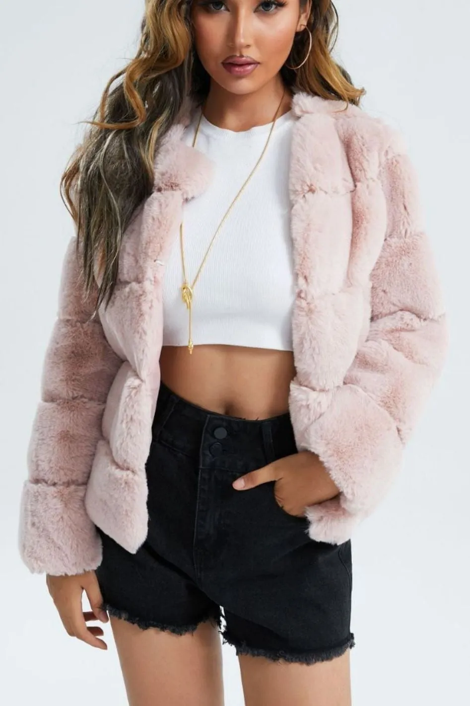 Imitation Fox Fur Coat