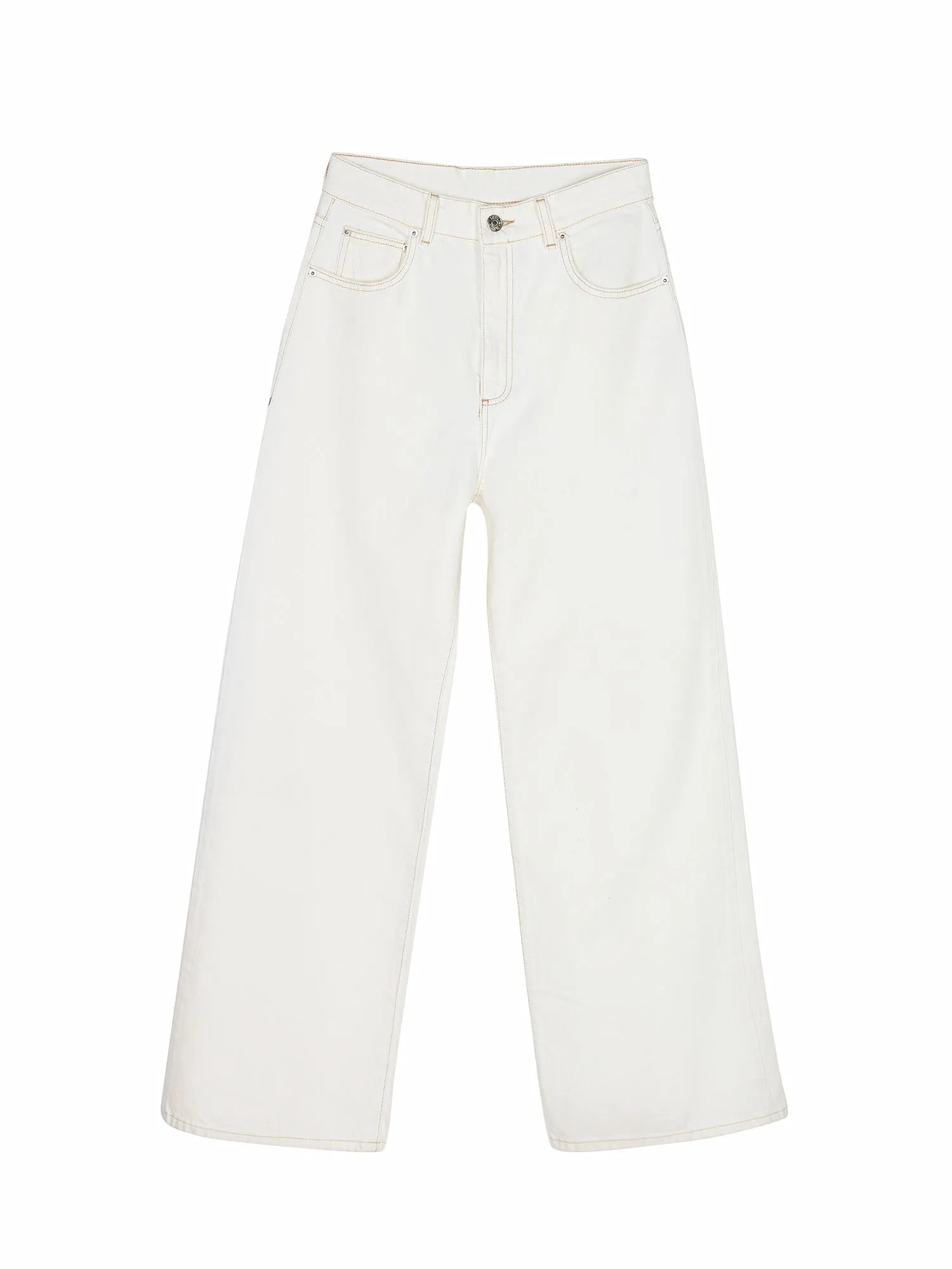 Italian Denim Relaxed Wide- Leg Jeans