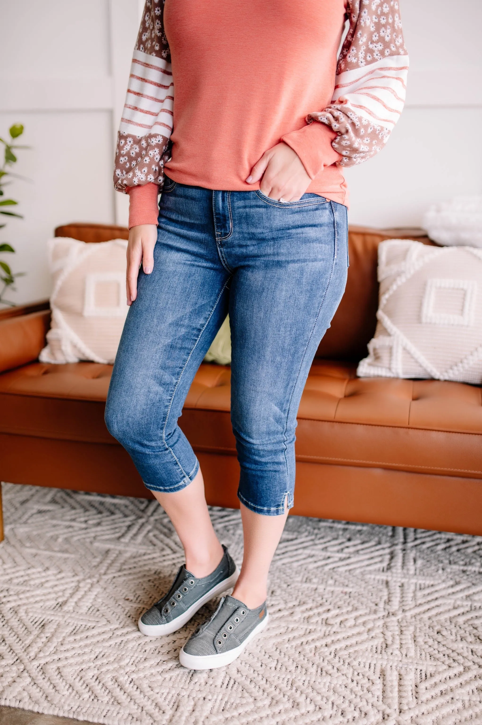 It's High Time Judy Blue Capri Jeans