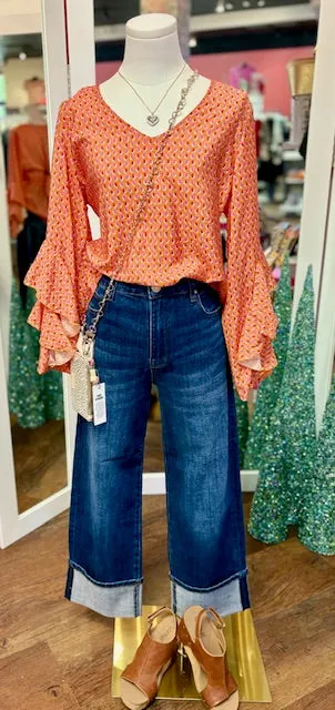 Ivy Jane Dot Flounce Top