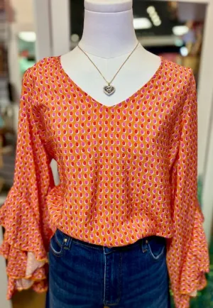 Ivy Jane Dot Flounce Top