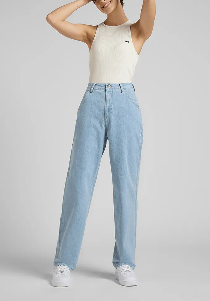 Jeans Mujer Tiro Alto Carpenter Relaxed Fit Light Robin