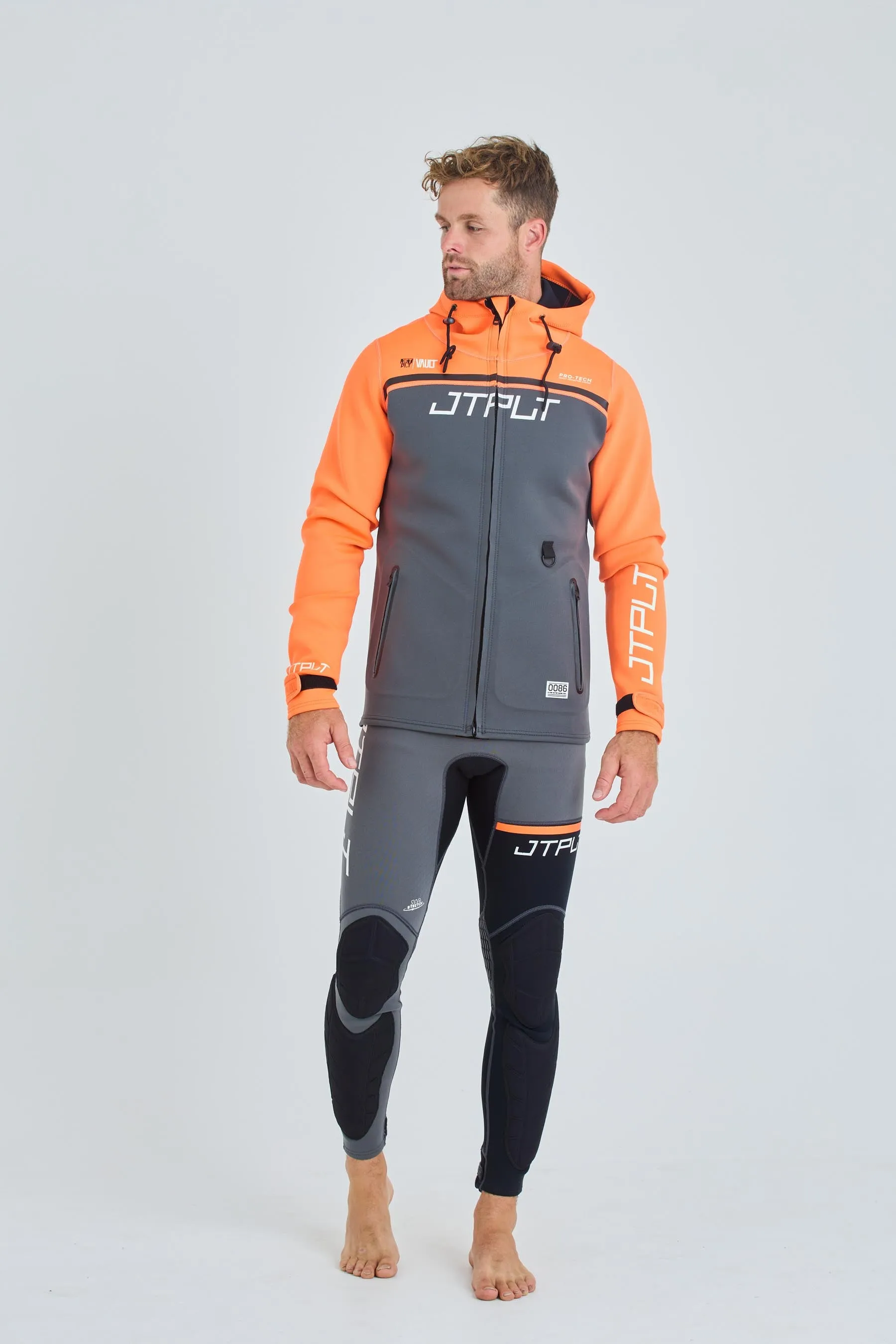 Jetpilot RX Vault Mens Tour Coat - Char/Orange