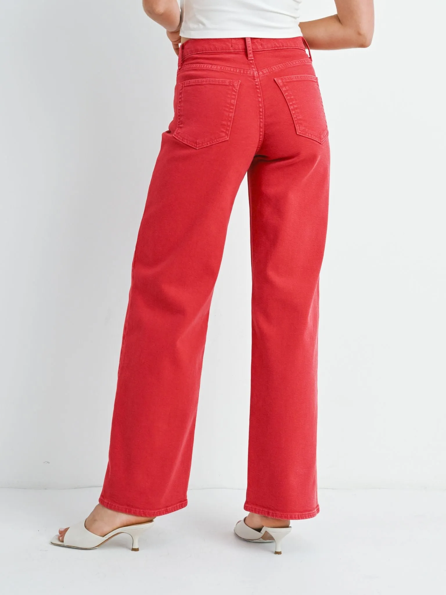 Just Black Vintage Red Relaxed Wide Leg