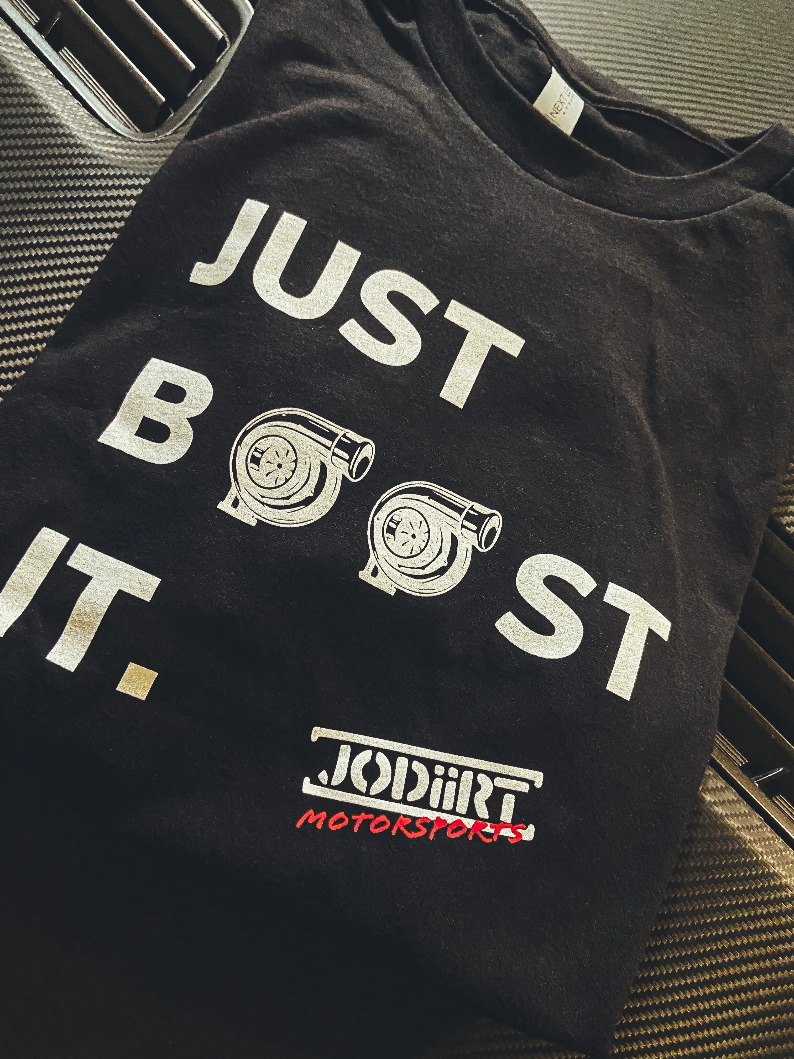 Just Boost It Unisex Black Tee
