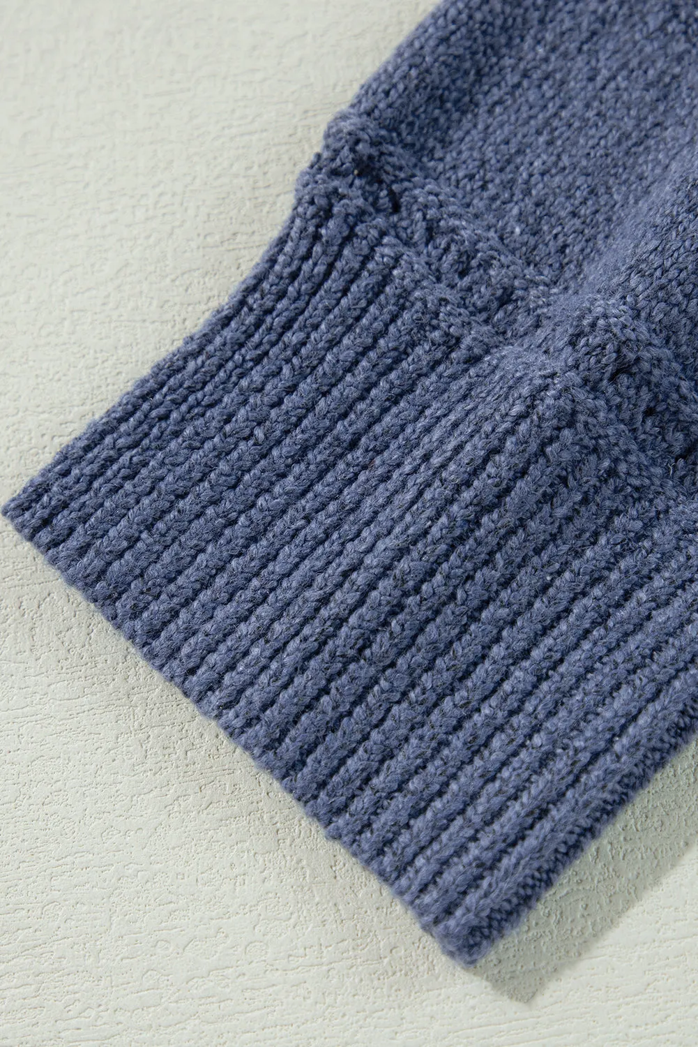KaleaBoutique Boat Neck Drop Shoulder Pointelle Knit Sweater