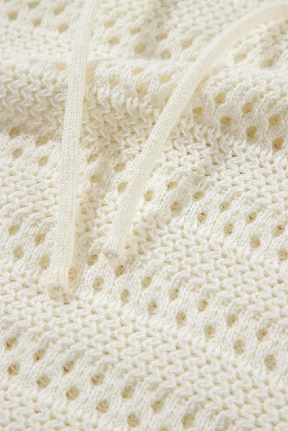 KaleaBoutique Pointelle Knit Raglan Sleeve Hooded Sweater