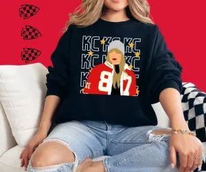 KC Repeat Taylor Coat Black Graphic Sweatshirt