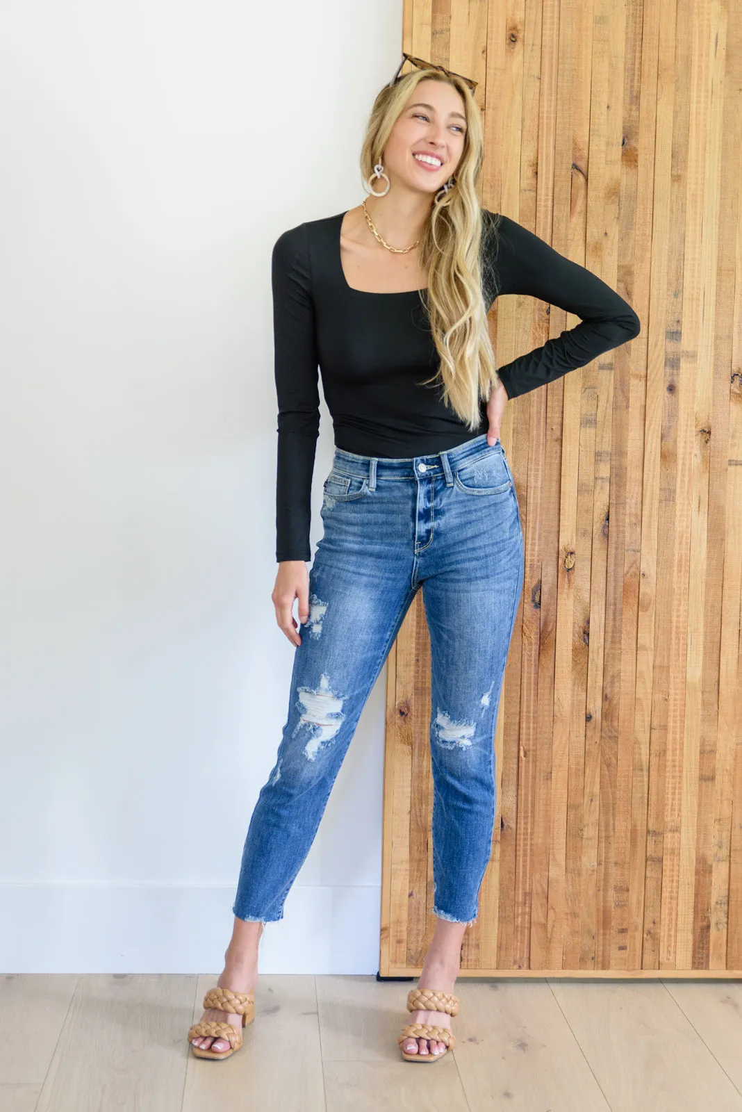 Kyla Destroyed Hi Waist Relaxed Fit by Judy Blue