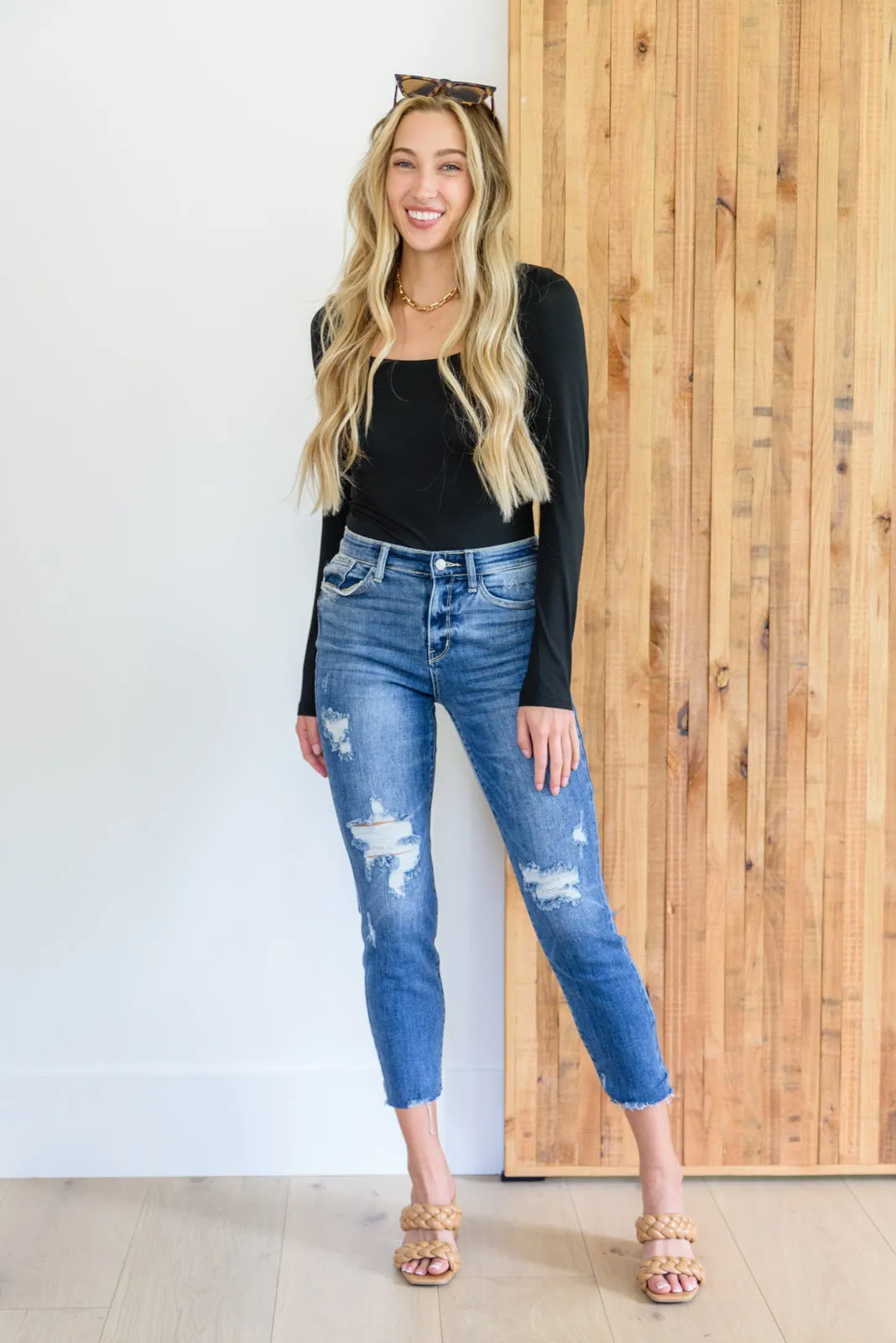 Kyla Destroyed Hi Waist Relaxed Fit by Judy Blue