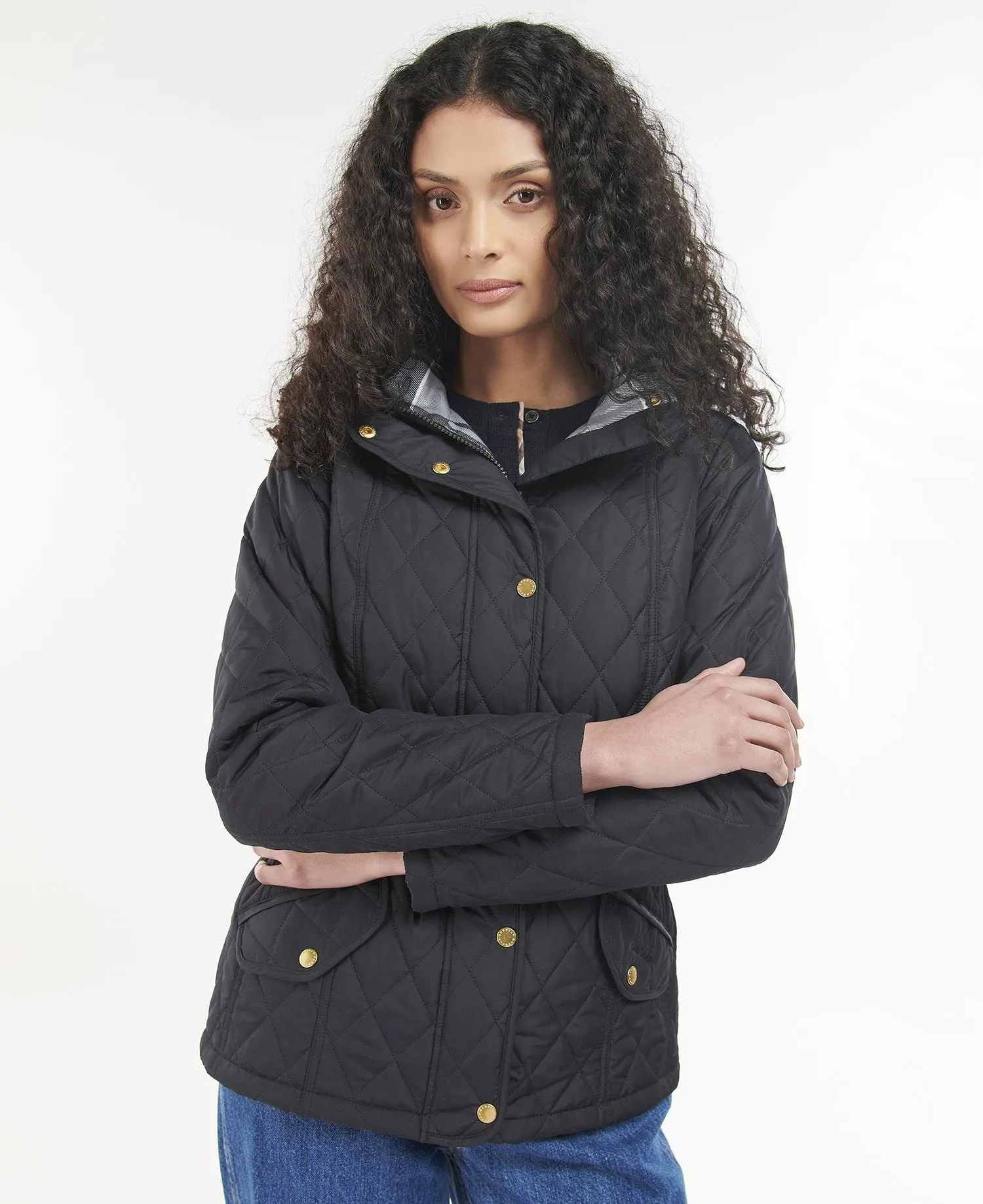 LADIES BARBOUR MILLFIRE QUILTED JACKET - NAVY