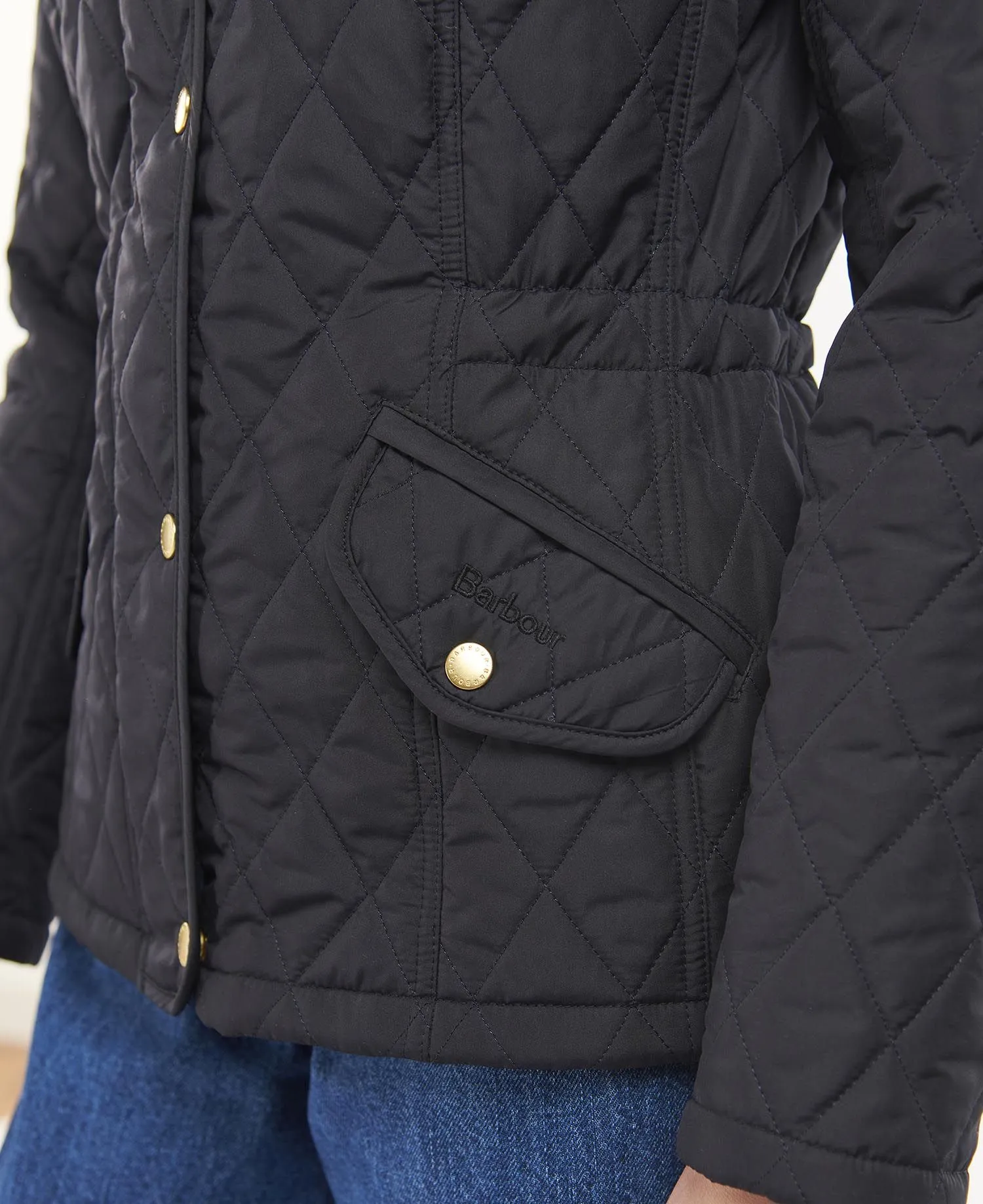 LADIES BARBOUR MILLFIRE QUILTED JACKET - NAVY