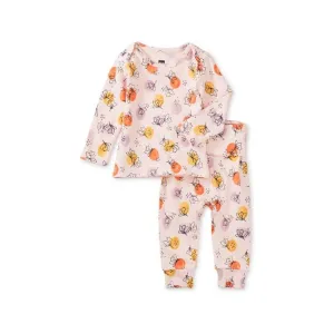 Lap Shoulder Top Set - Squash Blossom Dot