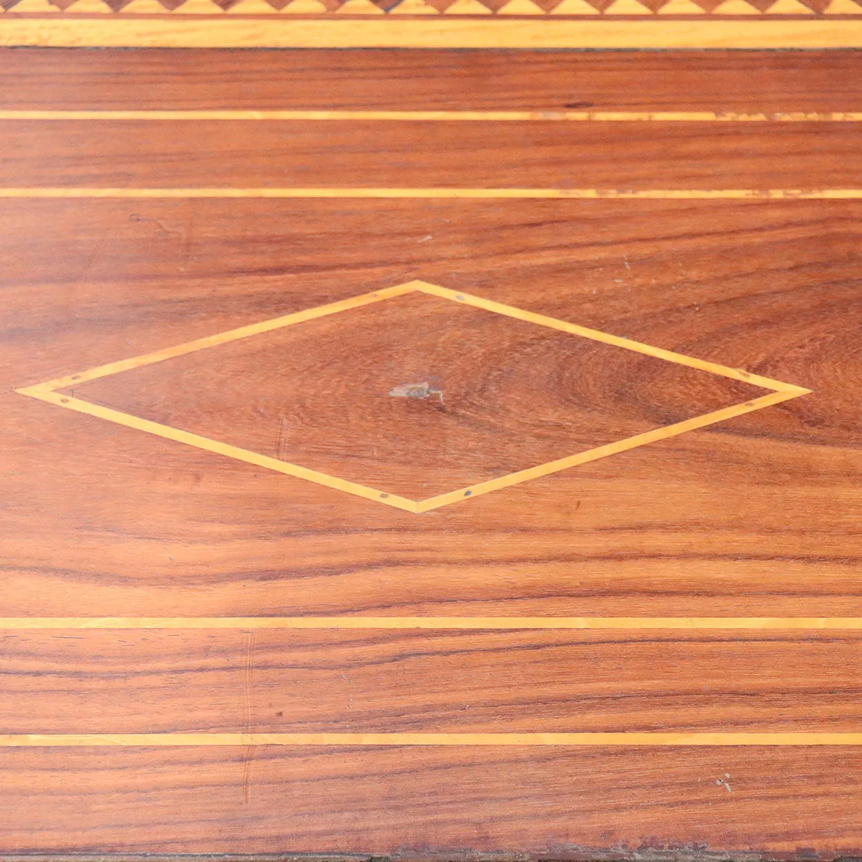 Large Indo-Portuguese Inlaid Satinwood Low Table / Bench