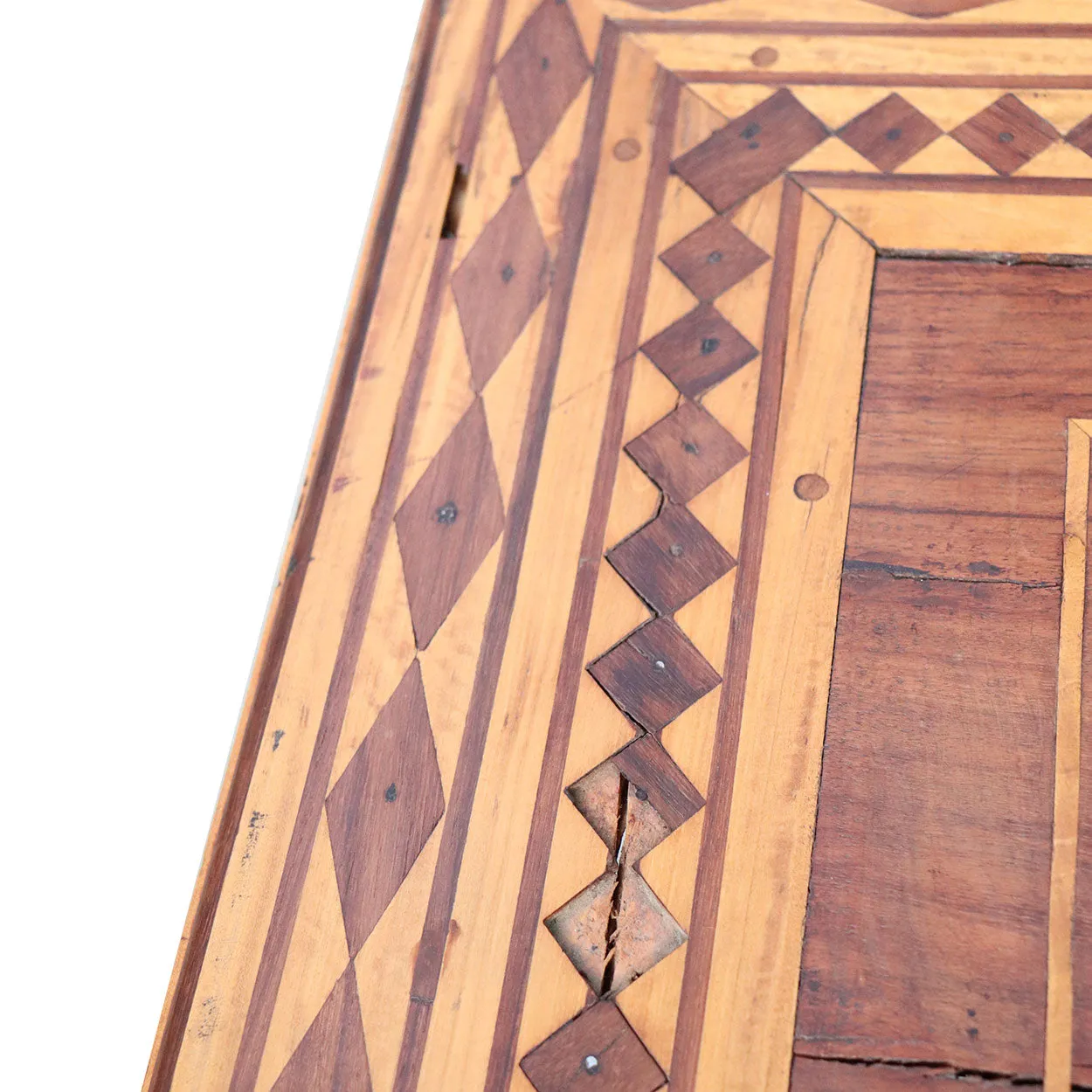 Large Indo-Portuguese Inlaid Satinwood Low Table / Bench