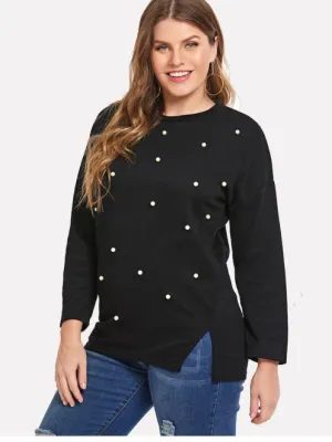 Large Size Women's Fat Mm Slim Knit Top