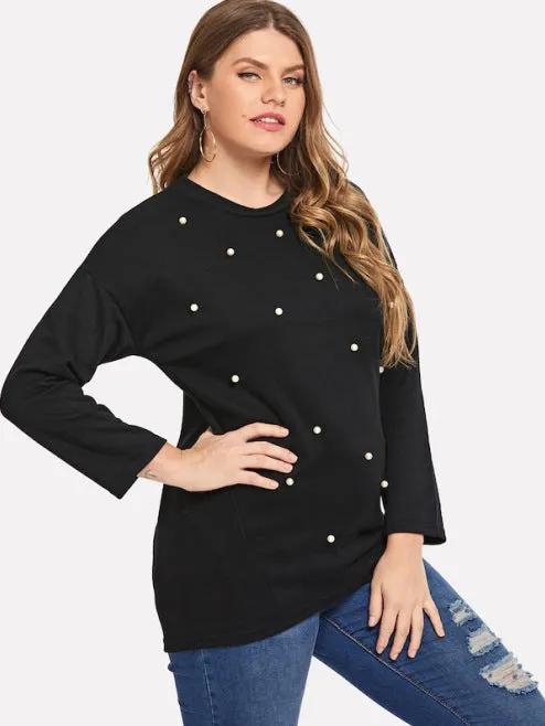 Large Size Women's Fat Mm Slim Knit Top