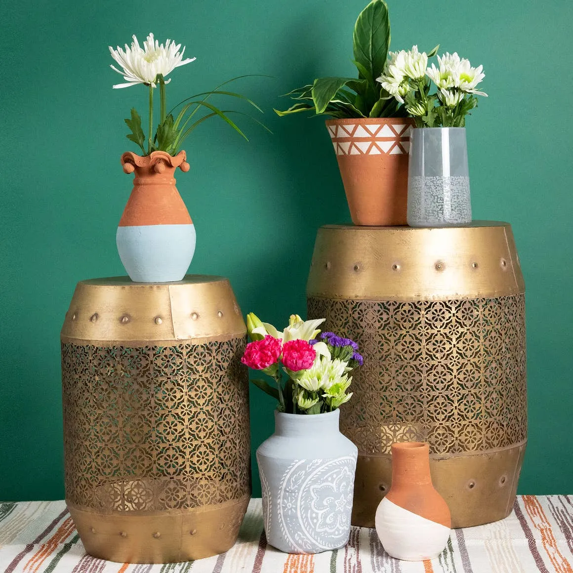 Laser Cut Metal Accent Table