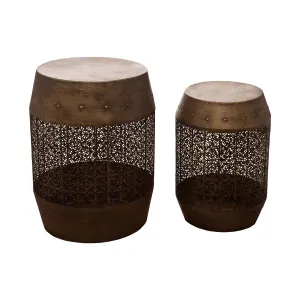 Laser Cut Metal Accent Table