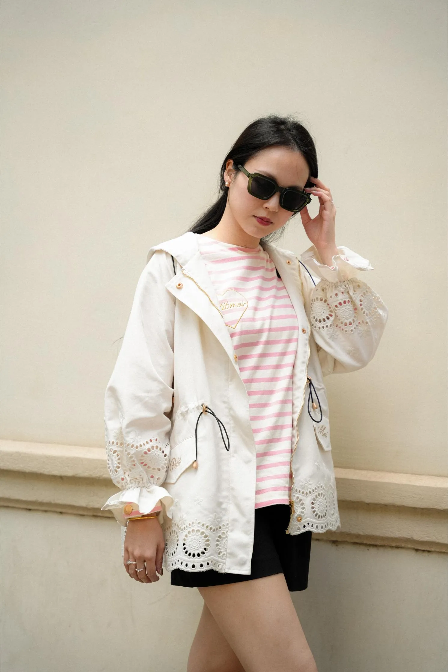 LE COOL PARKA IN MERINGUE