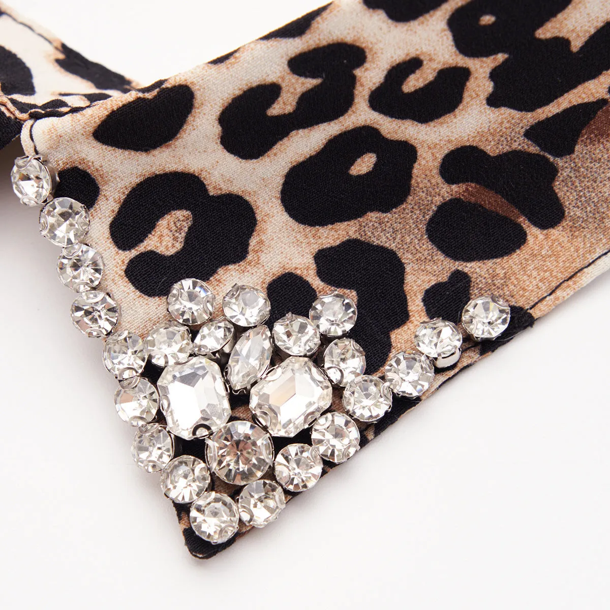Leopard Print Detachable T-Shirt Collar