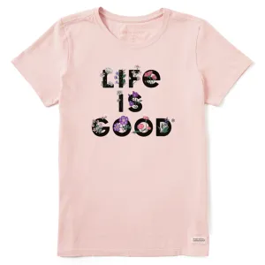Life Is Good Women's Tee, Himalayan Pink (Size XL)
